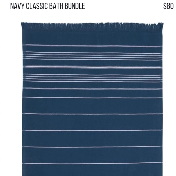 Sand Cloud bath bundle in gray with white stripes - Picture 4 of 8